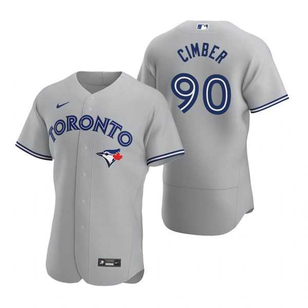 Mens Toronto Blue Jays #90 Adam Cimber Nike Gray Road Flex Base Player Jersey Dzhi->toronto blue jays->MLB Jersey